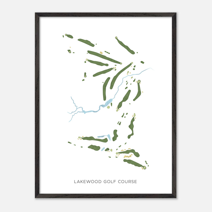 Print of Lakewood Golf Course Modern Map