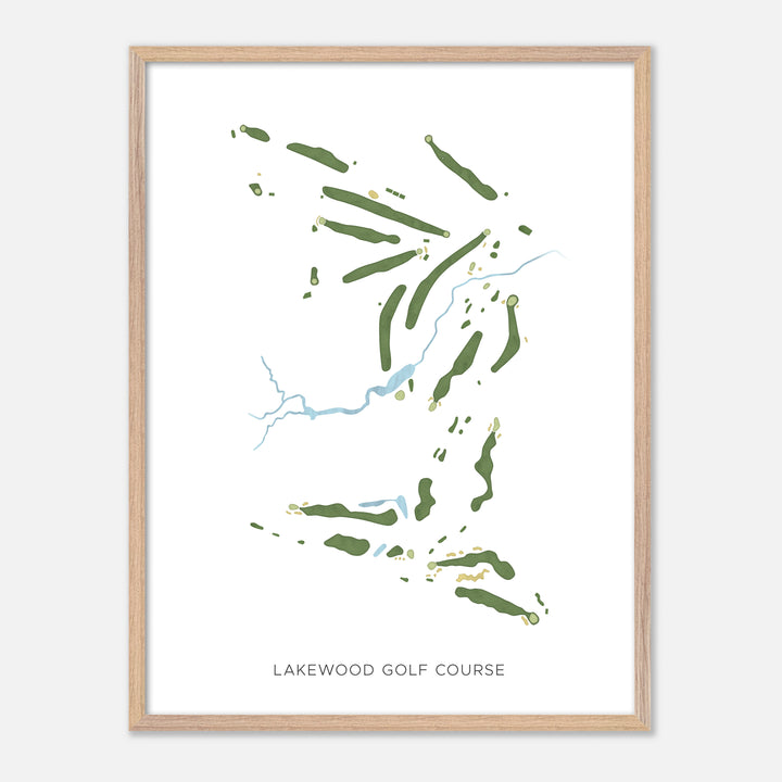Print of Lakewood Golf Course Modern Map