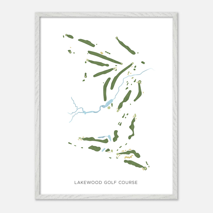 Print of Lakewood Golf Course Modern Map