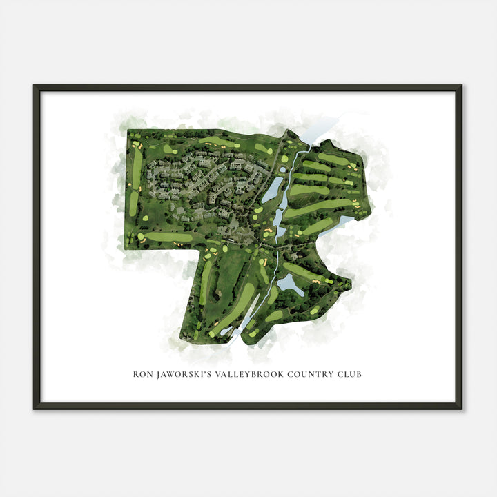 Print of Ron Jaworski'S Valleybrook Country Club Classic Map