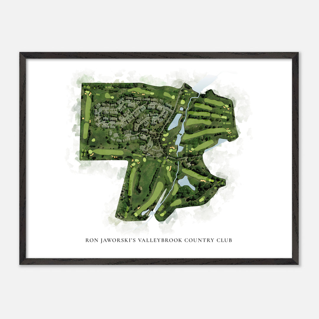 Print of Ron Jaworski'S Valleybrook Country Club Classic Map