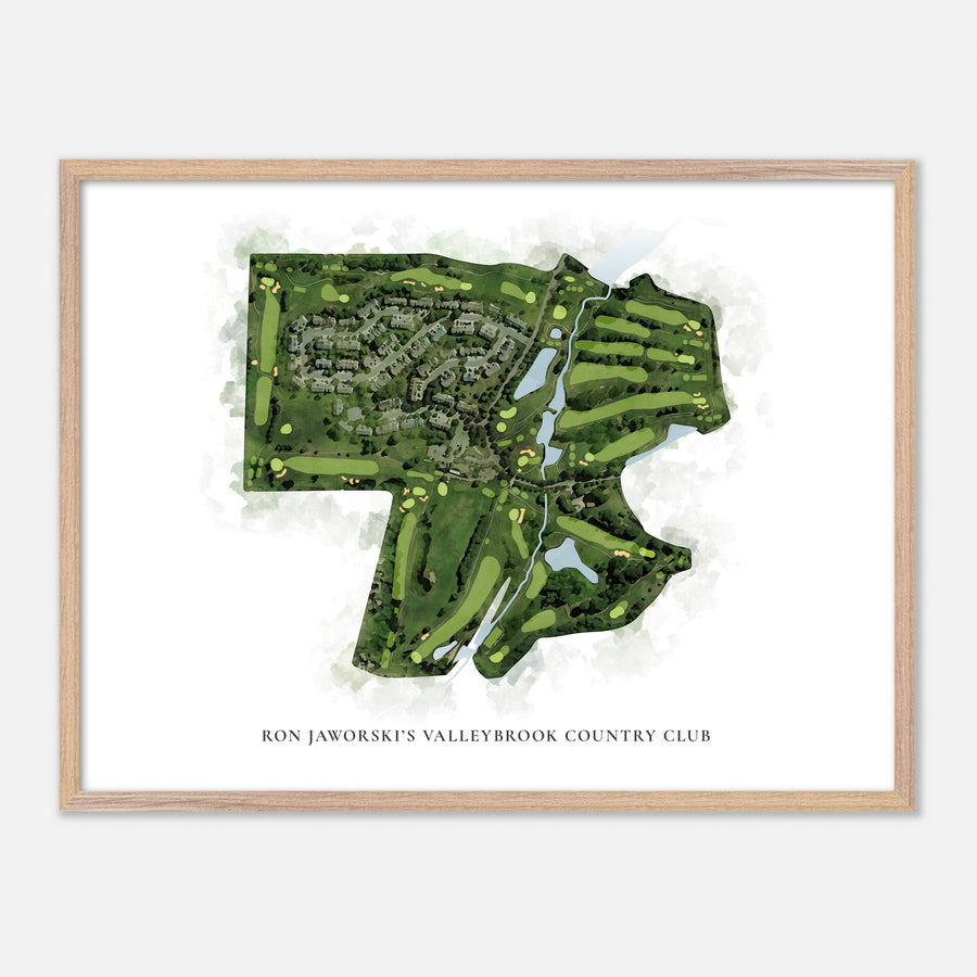 Print of Ron Jaworski'S Valleybrook Country Club Classic Map