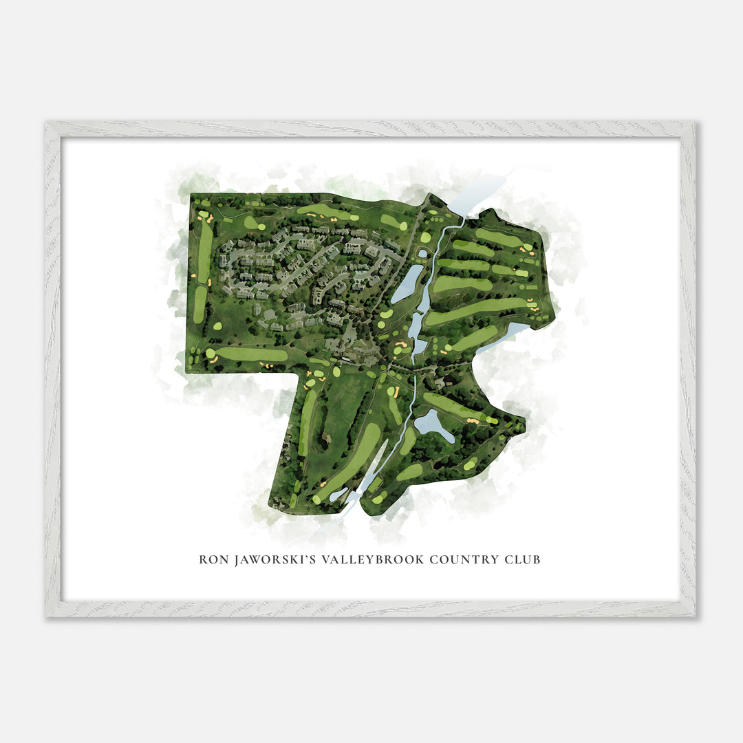 Print of Ron Jaworski'S Valleybrook Country Club Classic Map