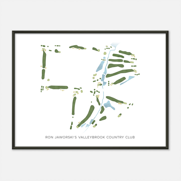 Print of Ron Jaworski'S Valleybrook Country Club Modern Map