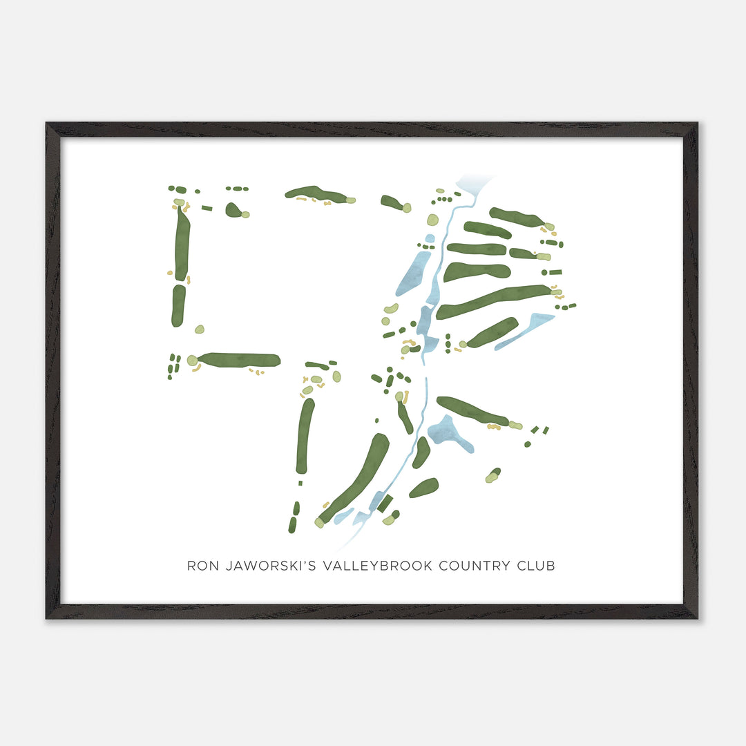 Print of Ron Jaworski'S Valleybrook Country Club Modern Map