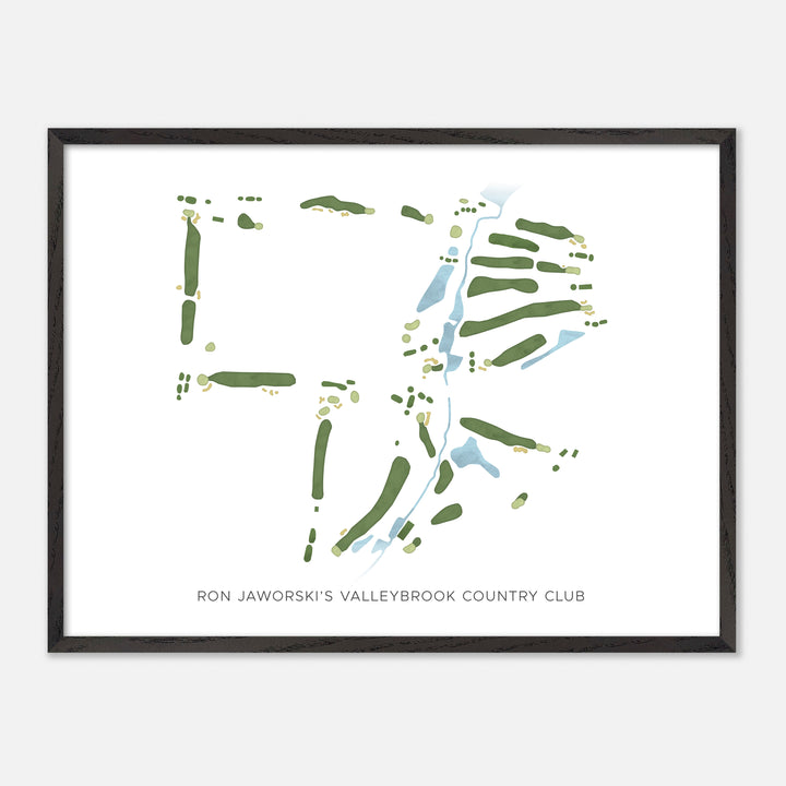 Print of Ron Jaworski'S Valleybrook Country Club Modern Map