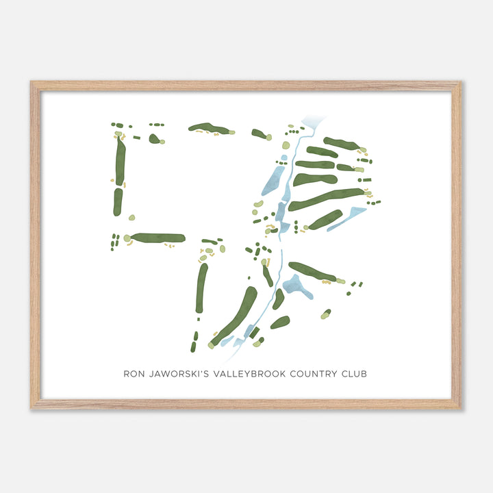 Print of Ron Jaworski'S Valleybrook Country Club Modern Map