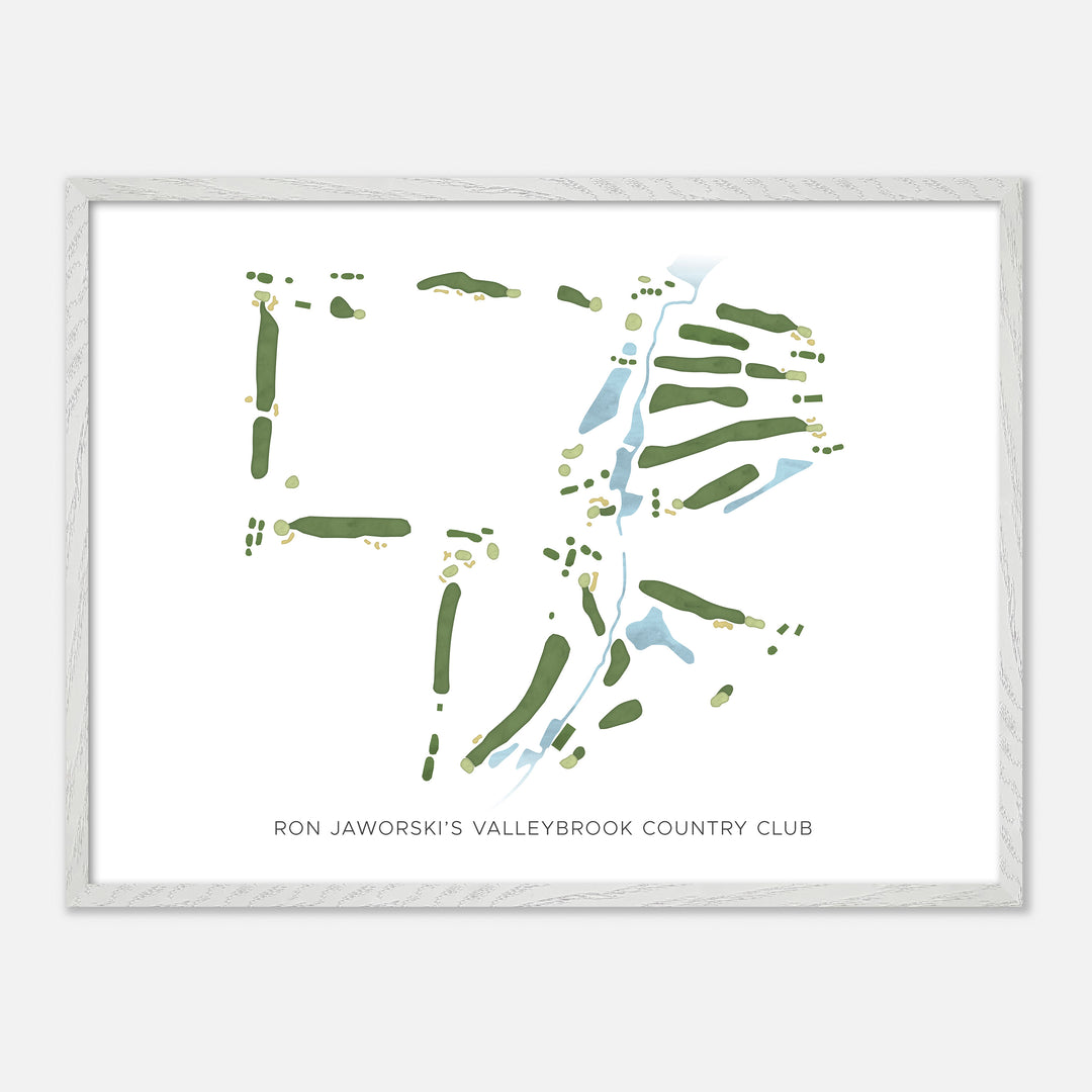 Print of Ron Jaworski'S Valleybrook Country Club Modern Map