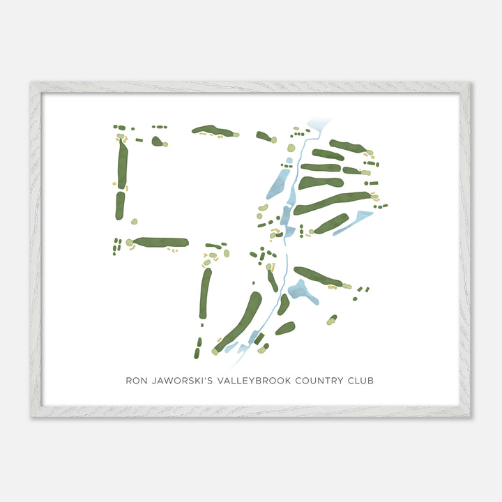 Print of Ron Jaworski'S Valleybrook Country Club Modern Map