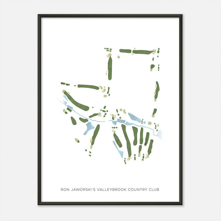 Print of Ron Jaworski'S Valleybrook Country Club Modern Map