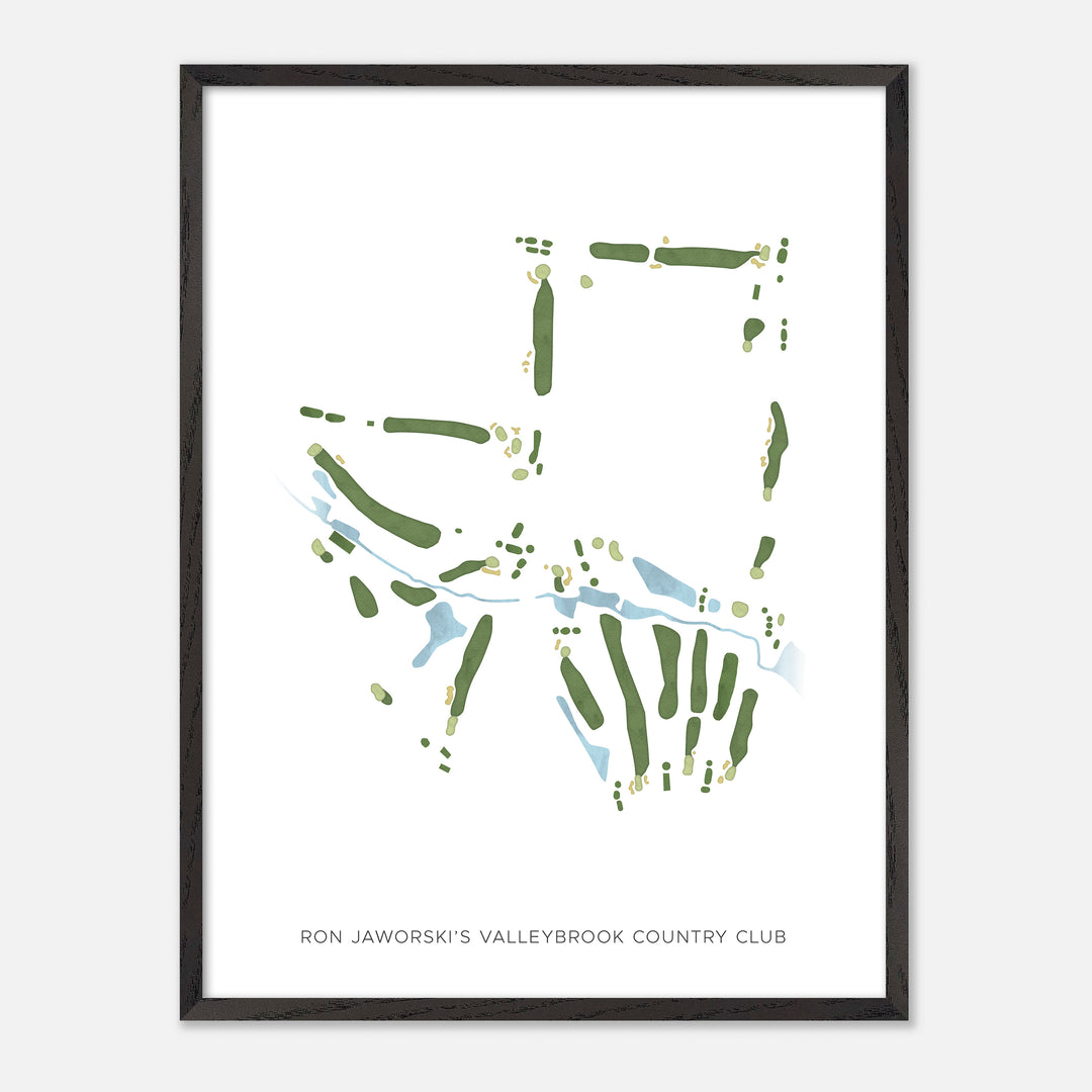 Print of Ron Jaworski'S Valleybrook Country Club Modern Map