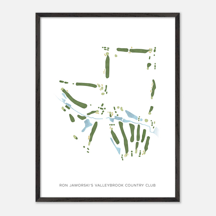 Print of Ron Jaworski'S Valleybrook Country Club Modern Map