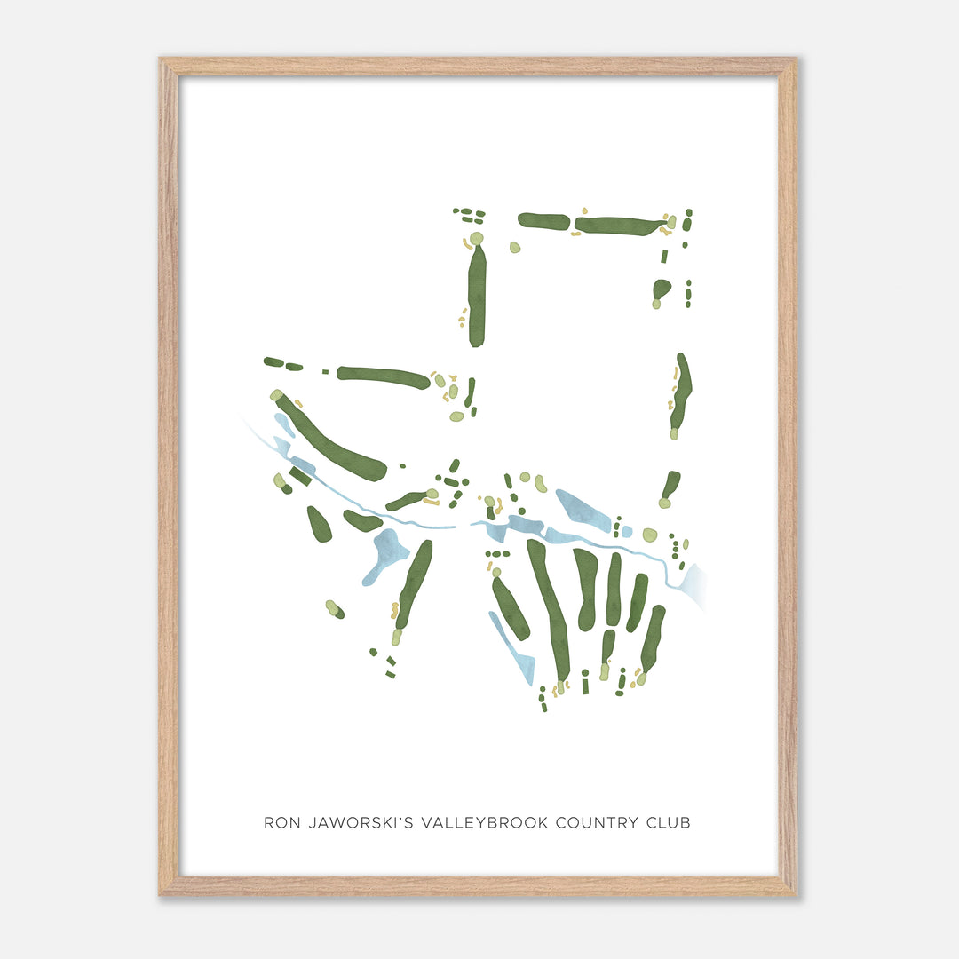 Print of Ron Jaworski'S Valleybrook Country Club Modern Map