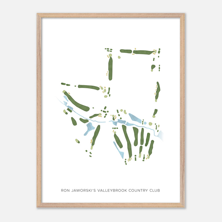 Print of Ron Jaworski'S Valleybrook Country Club Modern Map