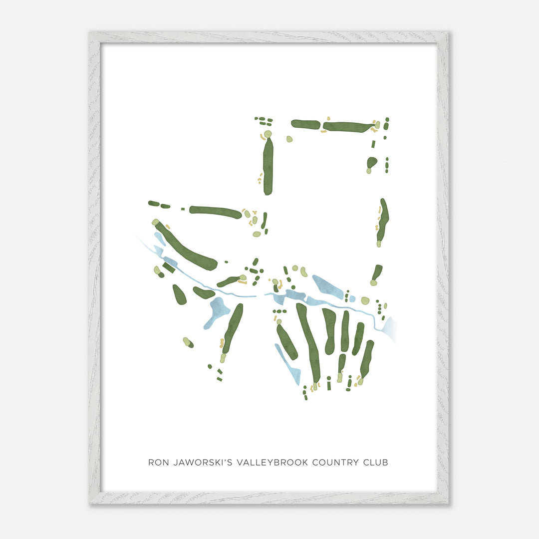 Print of Ron Jaworski'S Valleybrook Country Club Modern Map