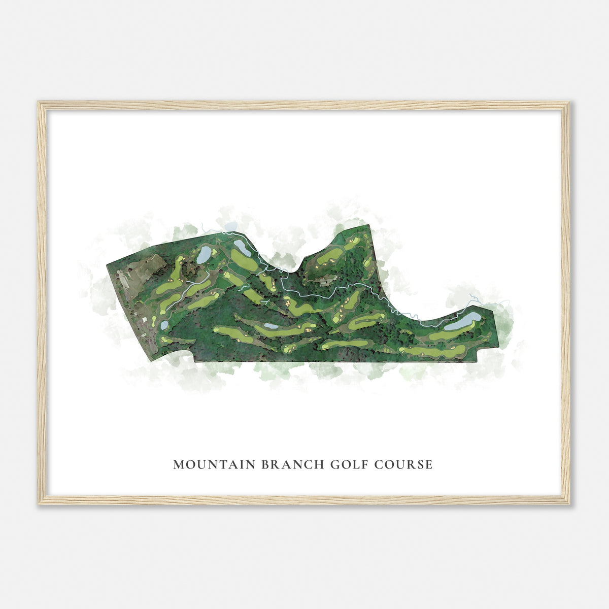 Print of Mountain Branch Golf Course Classic Map