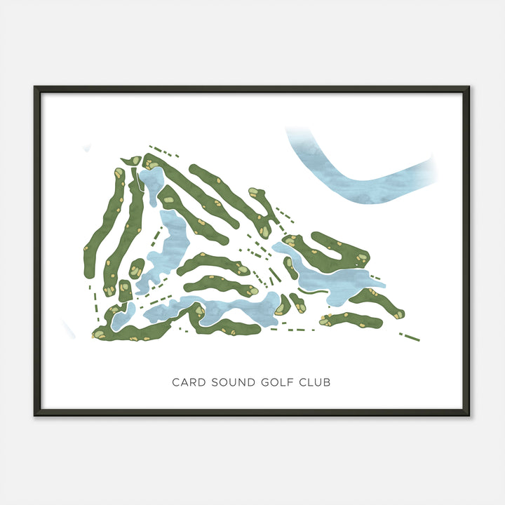 Print of Card Sound Golf Club Modern Map