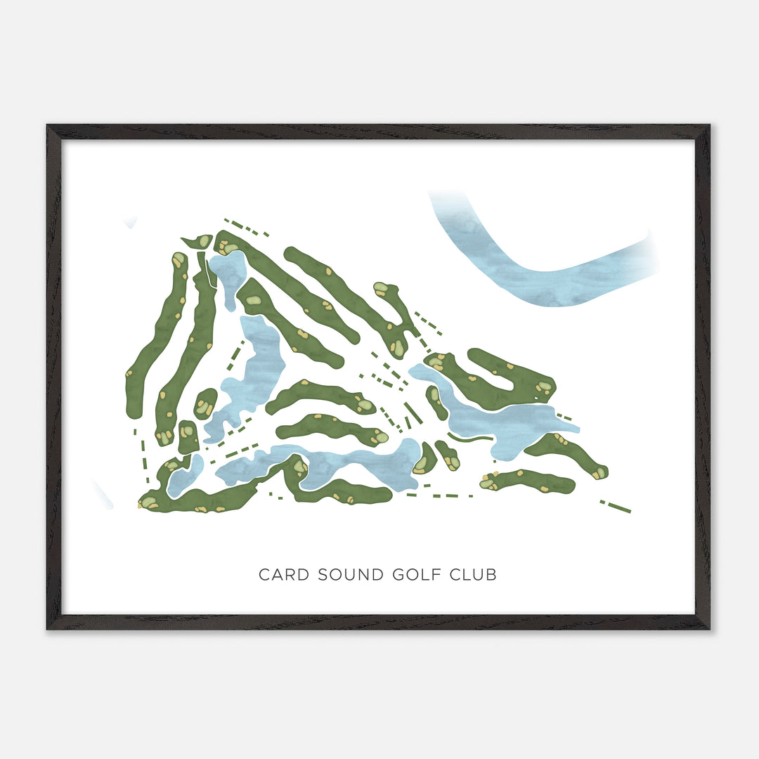 Print of Card Sound Golf Club Modern Map