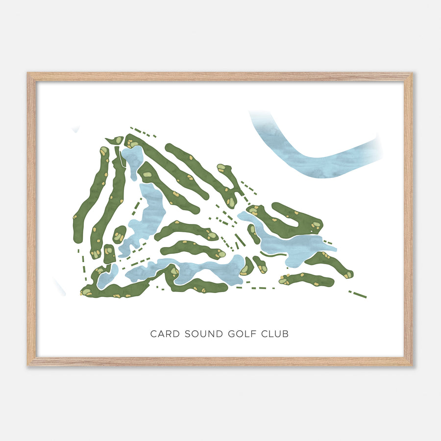 Print of Card Sound Golf Club Modern Map