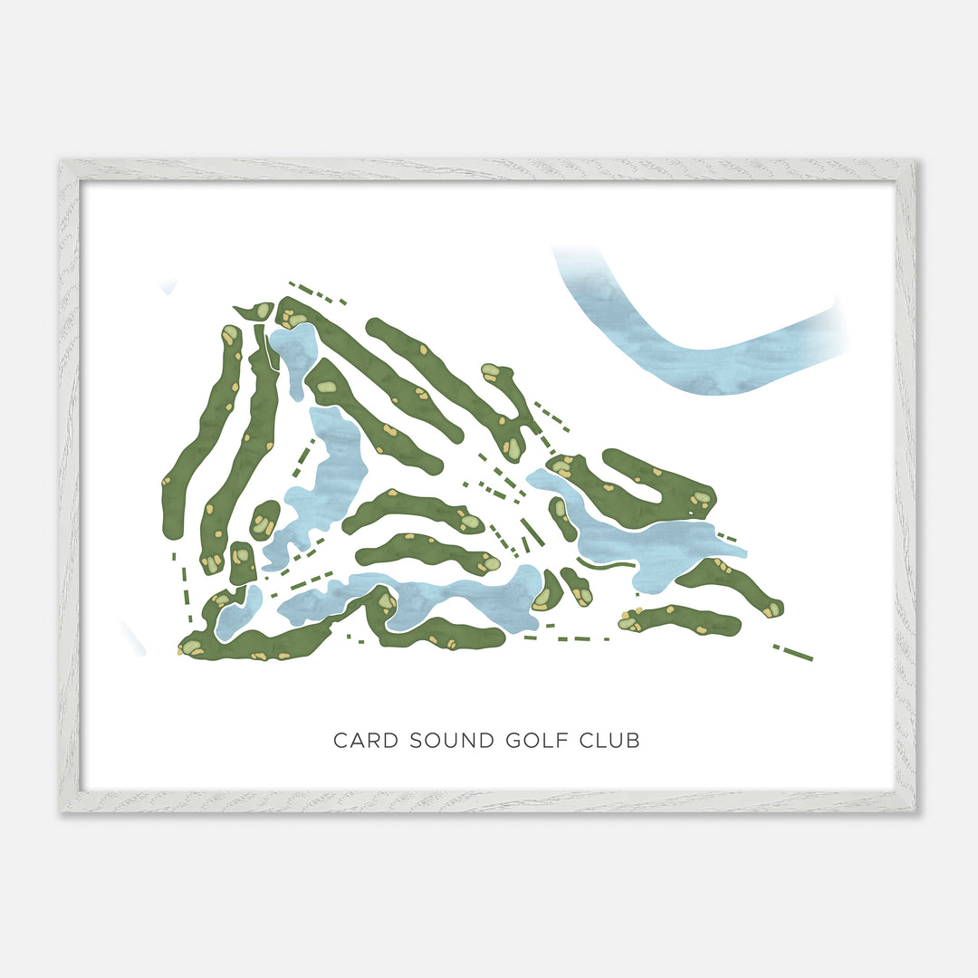 Print of Card Sound Golf Club Modern Map