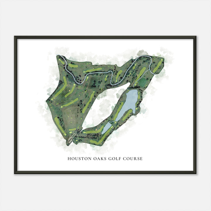 Print of Houston Oaks Golf Course Classic Map