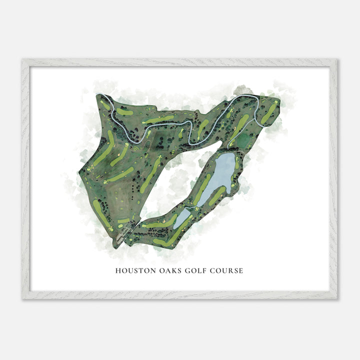Print of Houston Oaks Golf Course Classic Map