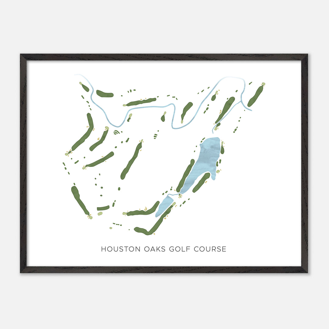 Print of Houston Oaks Golf Course Modern Map