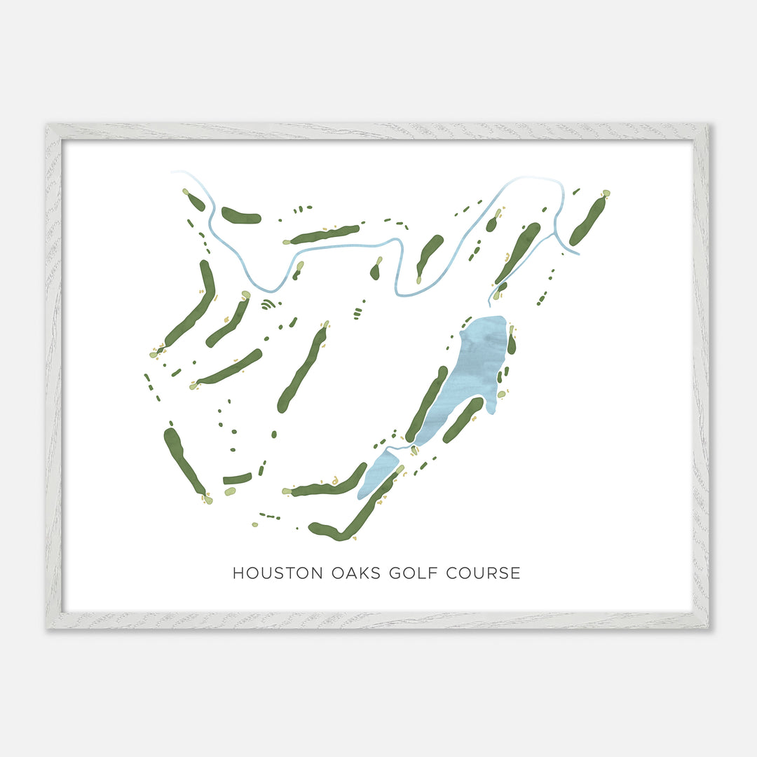 Print of Houston Oaks Golf Course Modern Map