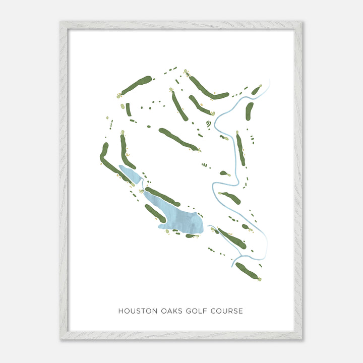 Print of Houston Oaks Golf Course Modern Map