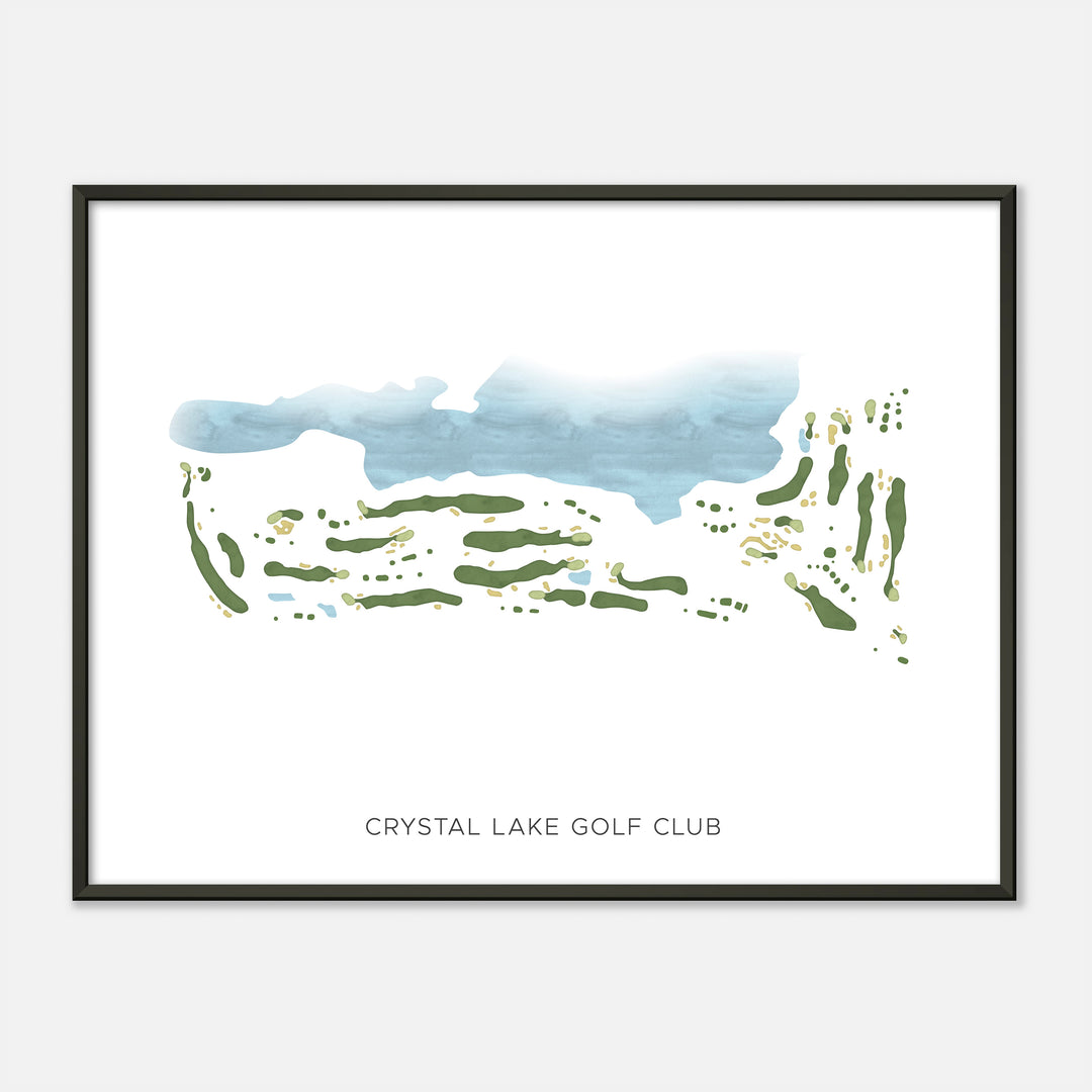 Print of Crystal Lake Golf Club Modern Map