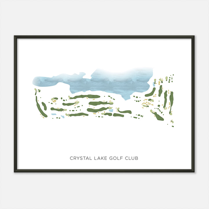 Print of Crystal Lake Golf Club Modern Map