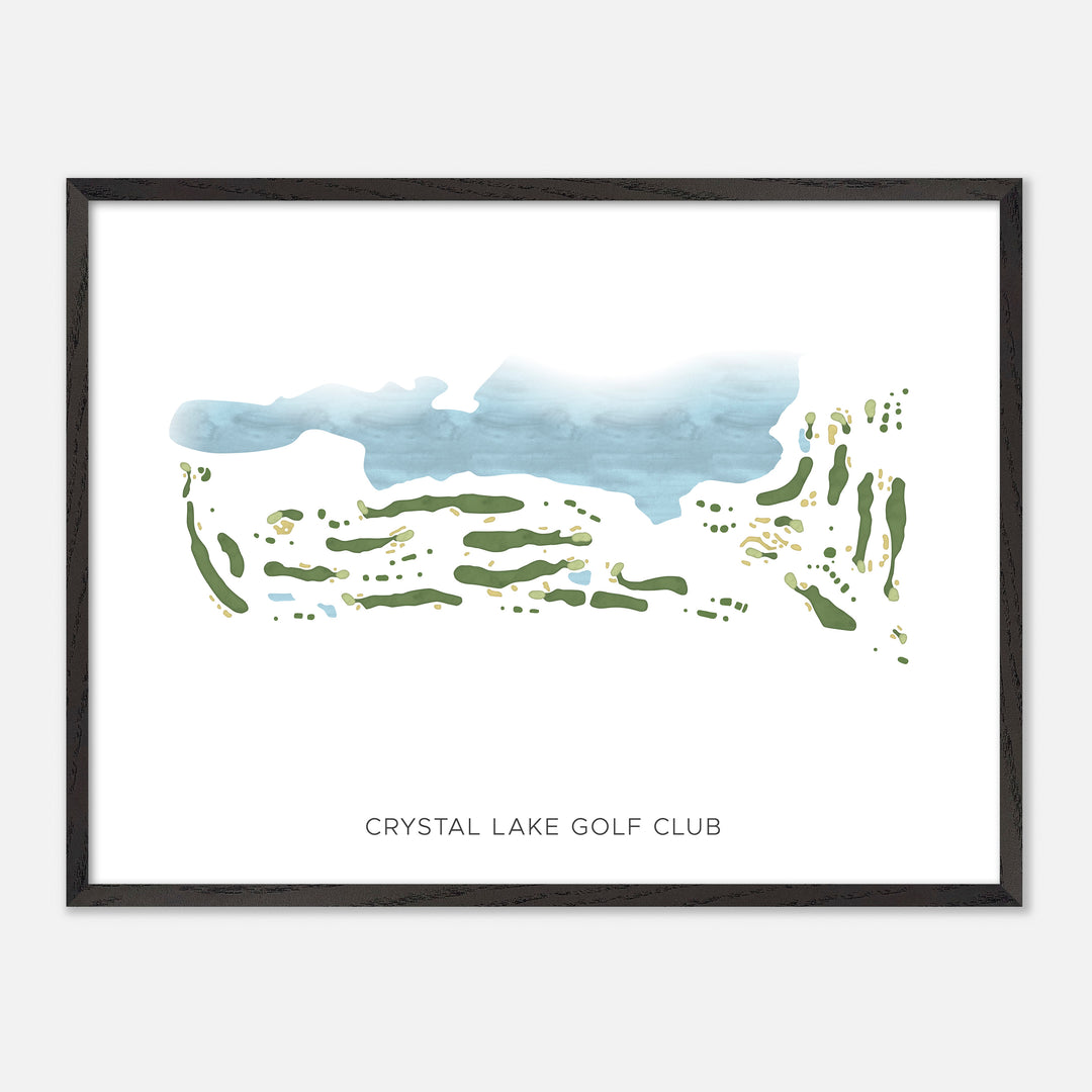 Print of Crystal Lake Golf Club Modern Map