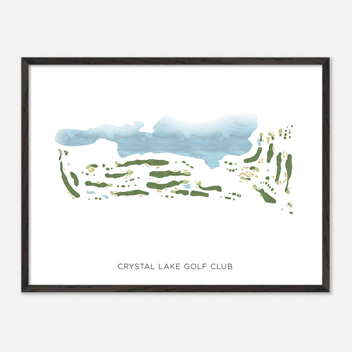 Print of Crystal Lake Golf Club Modern Map