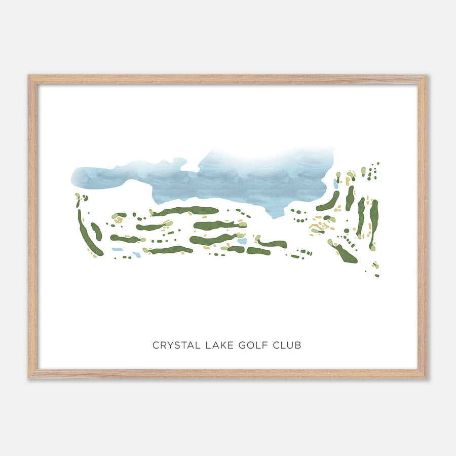 Print of Crystal Lake Golf Club Modern Map