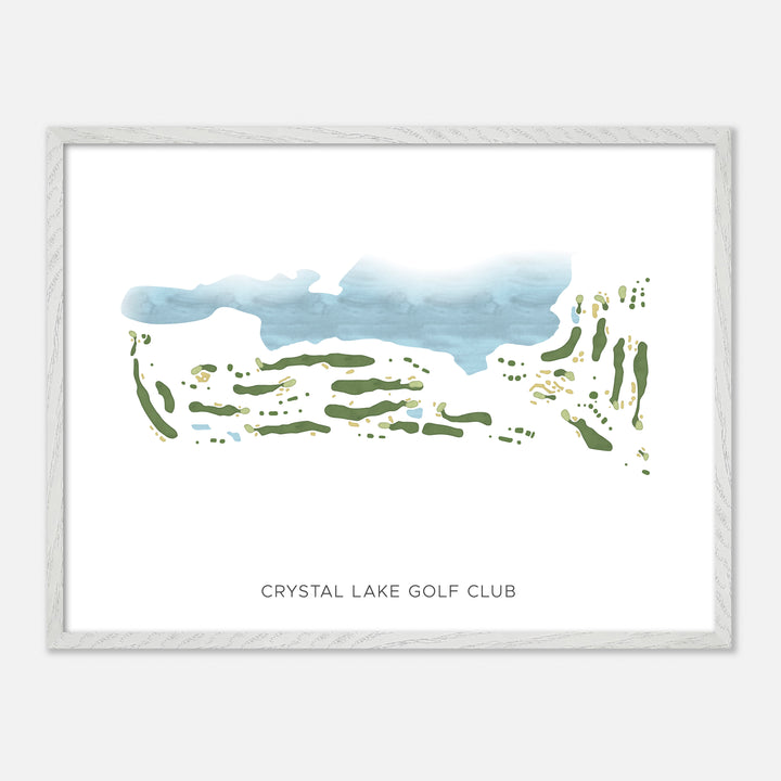 Print of Crystal Lake Golf Club Modern Map