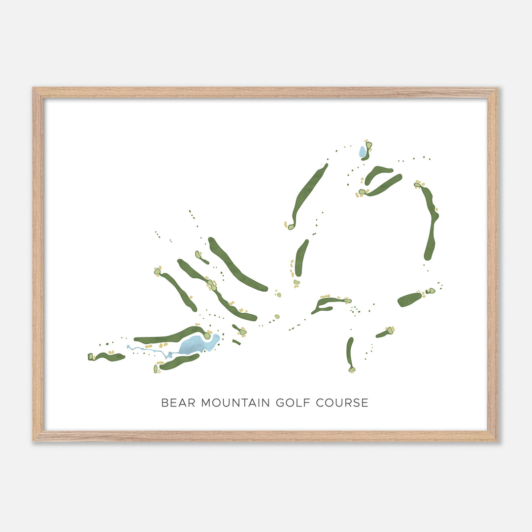 Print of Bear Mountain Golf Course Modern Map