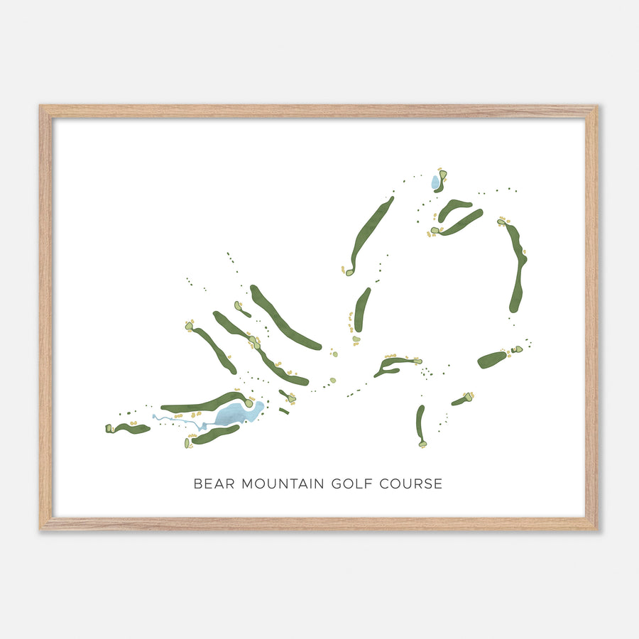 Print of Bear Mountain Golf Course Modern Map