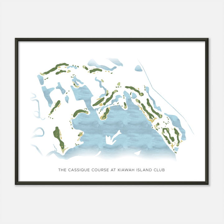 Print of The Cassique Course At Kiawah Island Club Modern Map