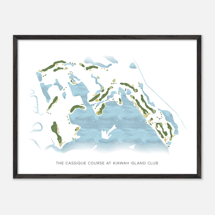Print of The Cassique Course At Kiawah Island Club Modern Map