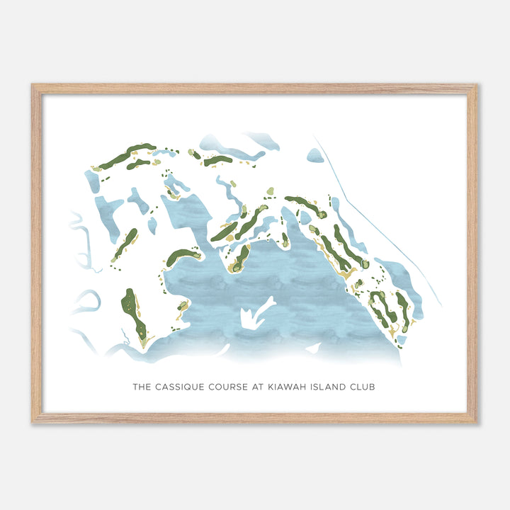 Print of The Cassique Course At Kiawah Island Club Modern Map