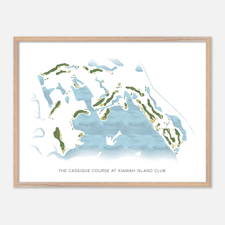 Print of The Cassique Course At Kiawah Island Club Modern Map