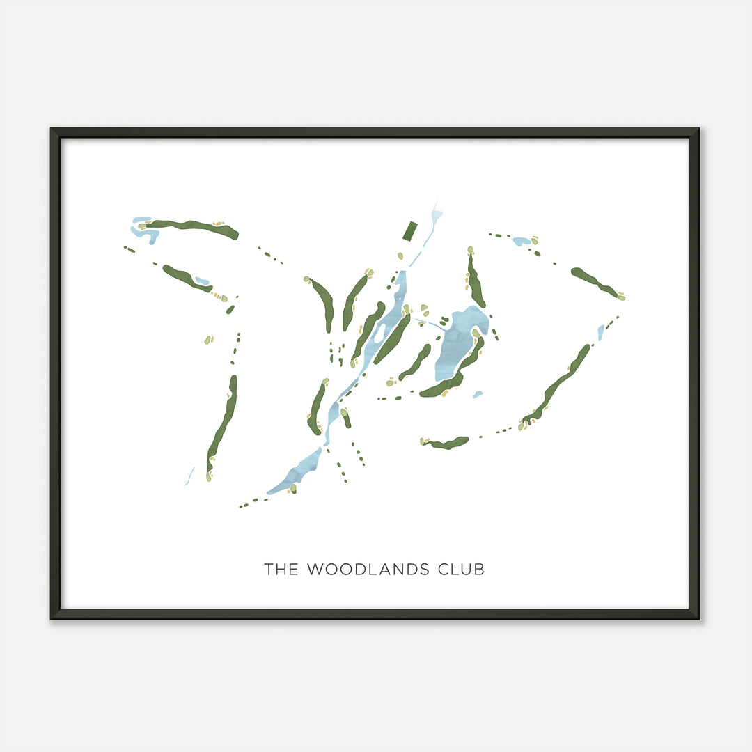 Print of The Woodlands Club Modern Map