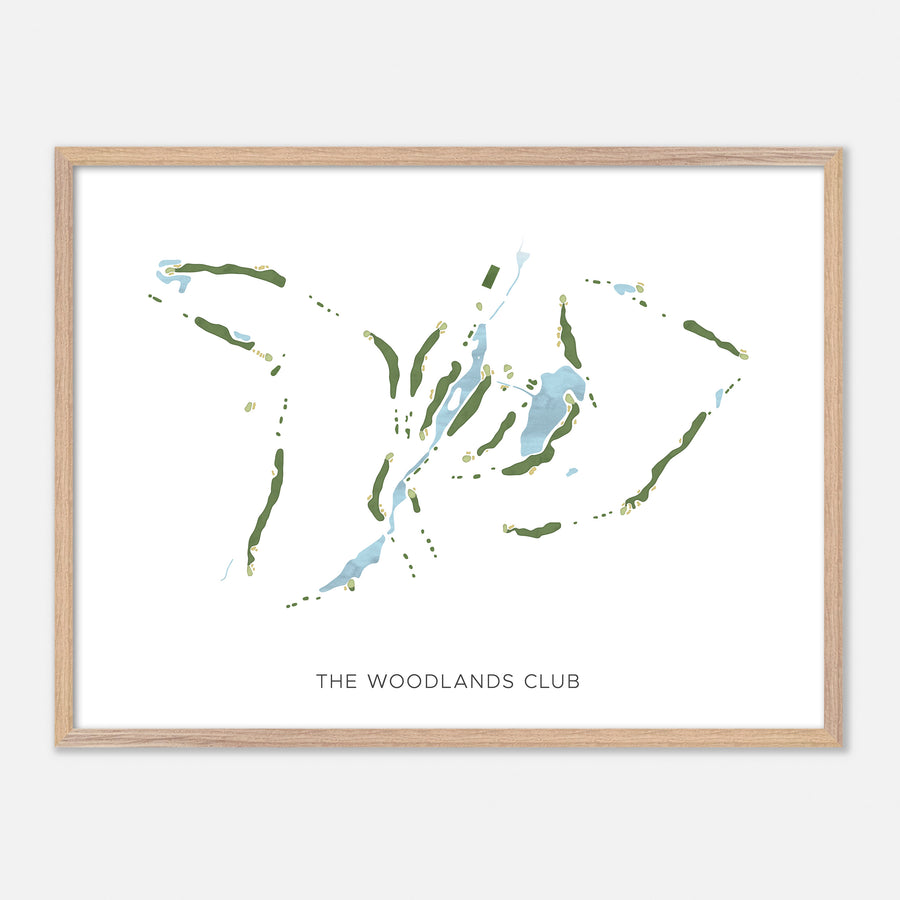 Print of The Woodlands Club Modern Map