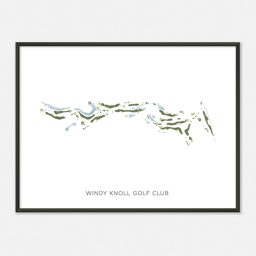 Print of Windy Knoll Golf Club Modern Map