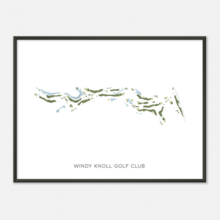 Print of Windy Knoll Golf Club Modern Map