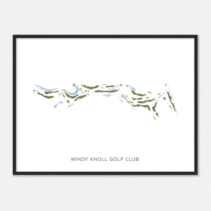 Print of Windy Knoll Golf Club Modern Map