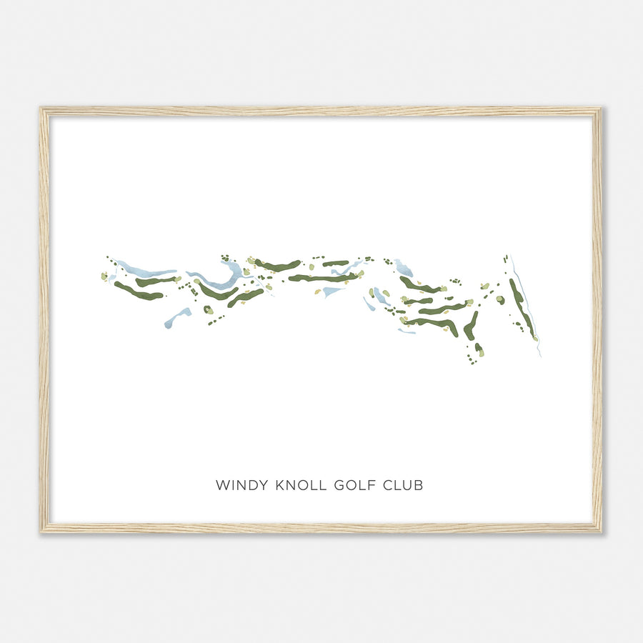 Print of Windy Knoll Golf Club Modern Map