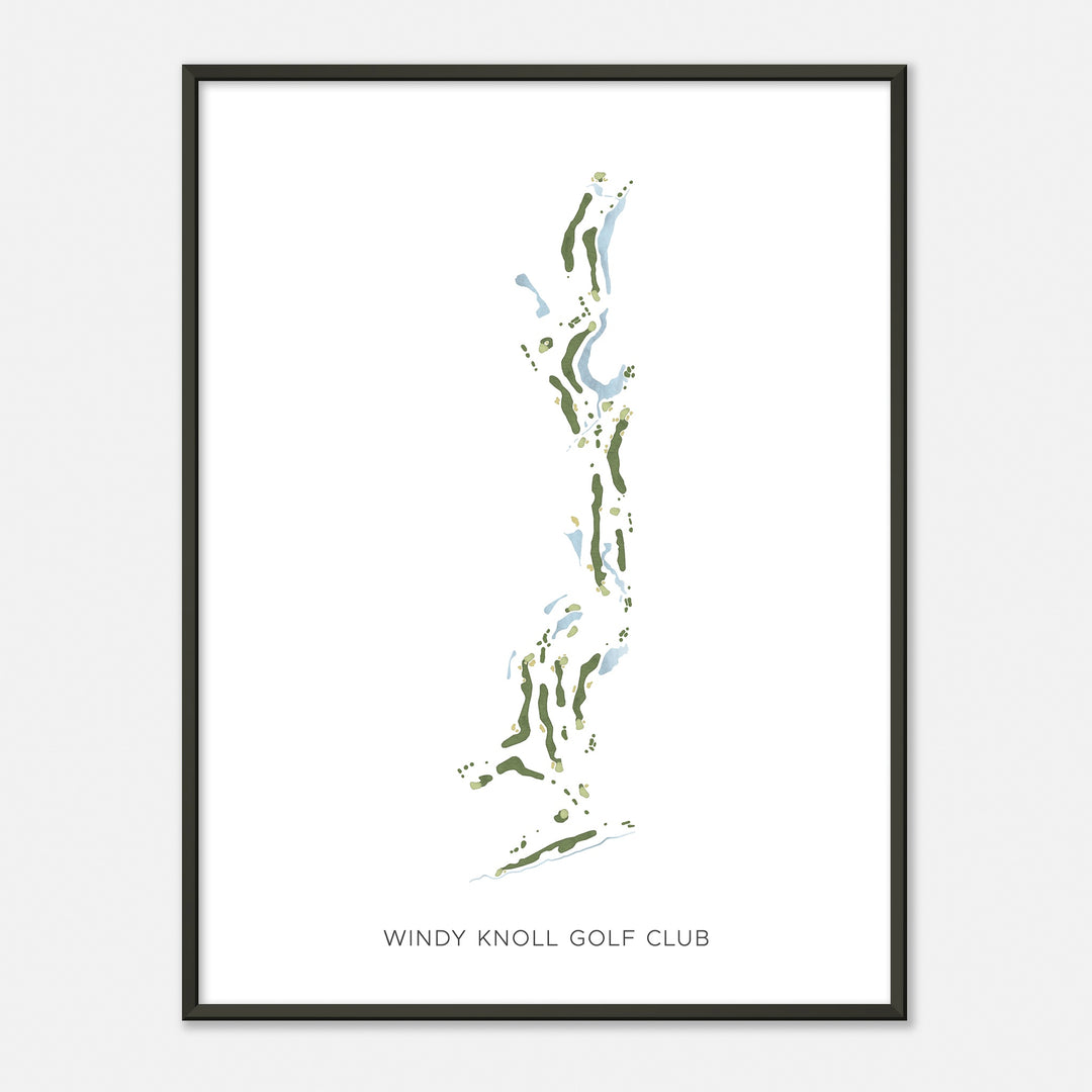 Print of Windy Knoll Golf Club Modern Map
