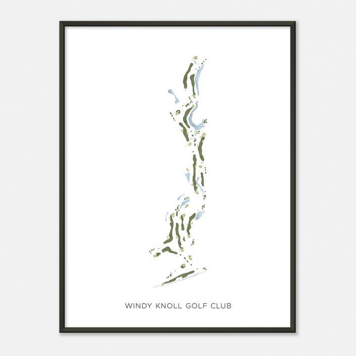 Print of Windy Knoll Golf Club Modern Map