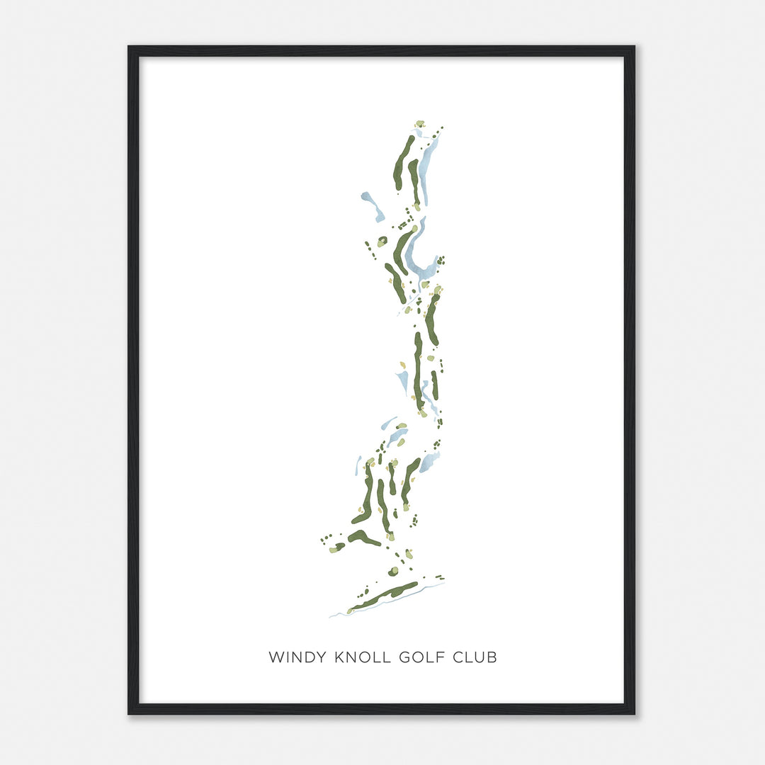 Print of Windy Knoll Golf Club Modern Map